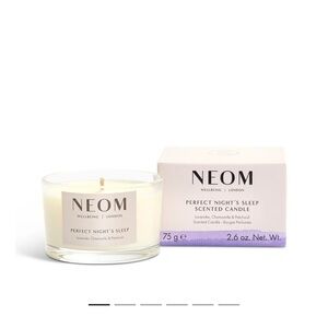 NEOM Perfect Night’s Sleep Scented Candle – 75g Travel Size – New in Box